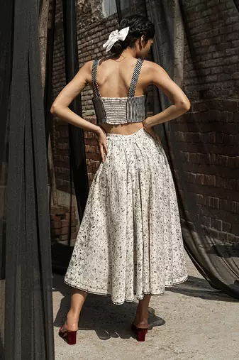 Ivory alyssa circular skirt