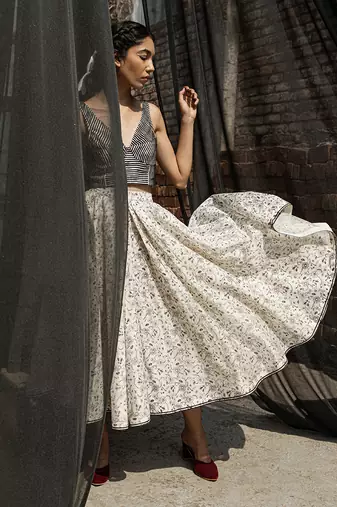 Ivory alyssa circular skirt