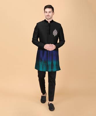 Blush pink indowestern bandhgala set 2