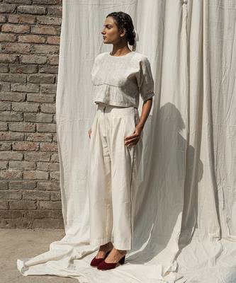 Ivory daphne classic pants 2