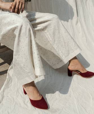 Ivory belle pleated pants 3