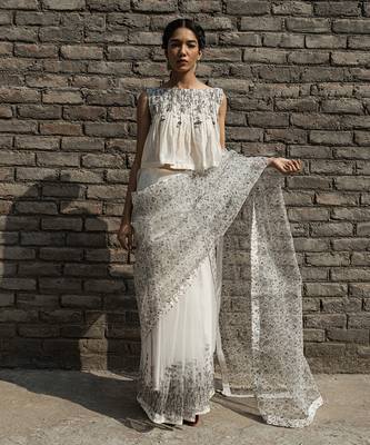 Ivory ilima pleated top 1