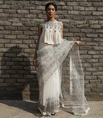 Ivory ilima pleated top