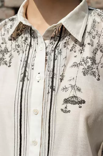 Ivory kahilia dolman sleeve shirt