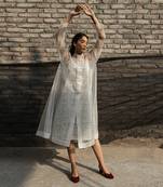 Ivory dahilia organza jacket