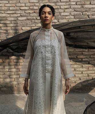 Ivory dahilia organza jacket 5