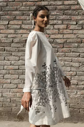 Ivory iris tent dress
