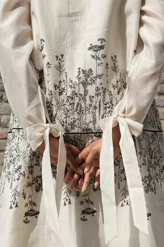 Ivory iris tent dress