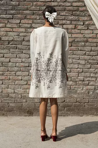 Ivory iris tent dress