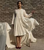 Ivory snowdrop smoking dress