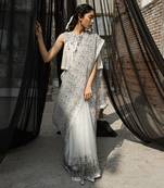 Ivory Calla Organza Saree Without Blouse
