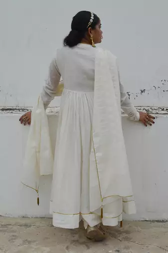 Ivory mira anarkali set