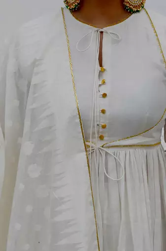 Ivory mira anarkali set