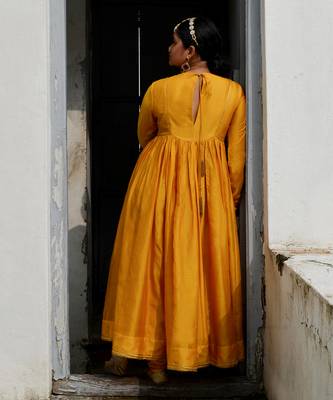 Mustard amara anarkali set 3