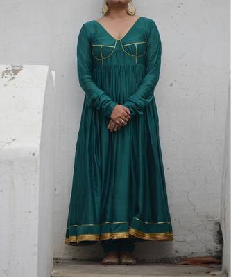 Green avni anarkali set 3