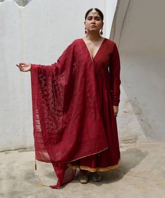 Wine aria anarkali set 1