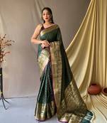 GREEN BLUE GORGEOUS SILK SAREE