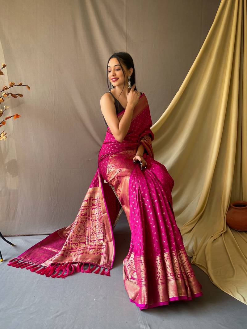RANI PINK GORGEOUS SILK SAREE