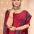 Maroon Chiffon Abstract Printed Saree with Unstitched blouse piece