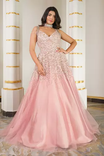 Pale pink gown