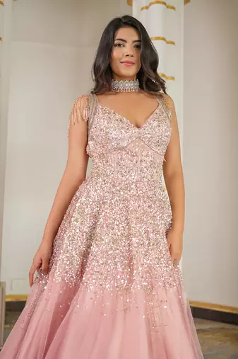 Pale pink gown