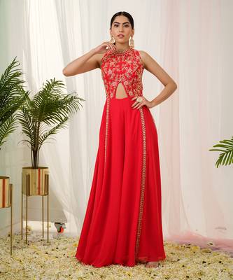 Red lyric jumpsuit 1