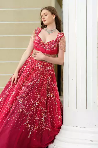 Cherry pink gown