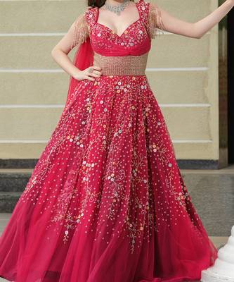Cherry pink gown 4