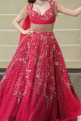 Cherry pink gown