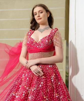 Cherry pink gown 5