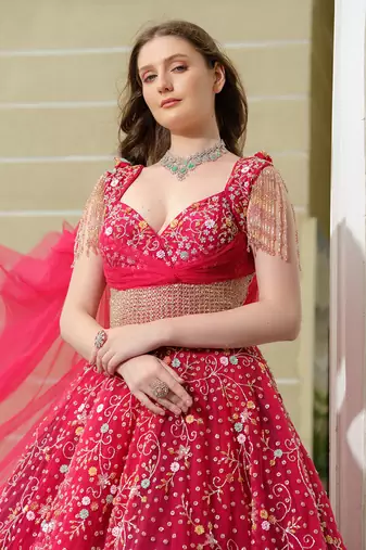 Cherry pink gown