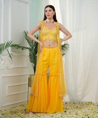 Yellow isadora jacket pant set 1