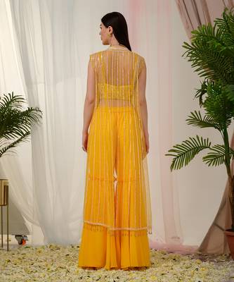 Yellow isadora jacket pant set 3