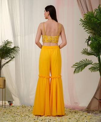 Yellow isadora jacket pant set 4