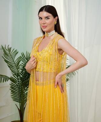 Yellow isadora jacket pant set 5