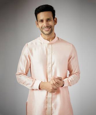 Blush pink embroidered kurta set 4