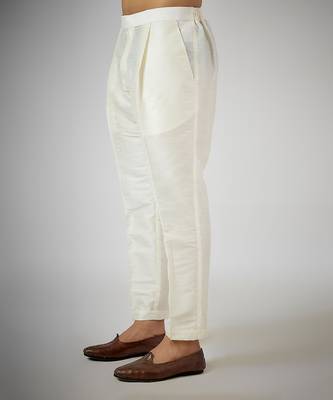 Off white embroidered nehru jacket set 3
