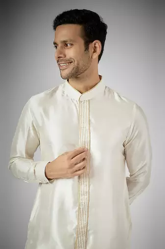 Ivory embroidered kurta set