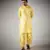 Yellow embroidered pathani set