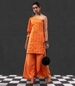 Pinata orange kurta set