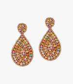 Gold-toned multi teardrop earrings