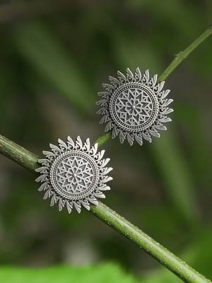 Look like silver circular shaped studs 1
