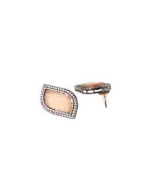 Silver-plated stone-studded handcrafted studs 3