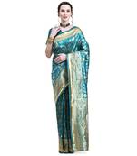 Turquoise Wovan Banarasi Saree