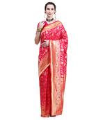 Pink Wovan Banarasi Saree