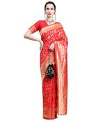 Red Wovan Banarasi Saree