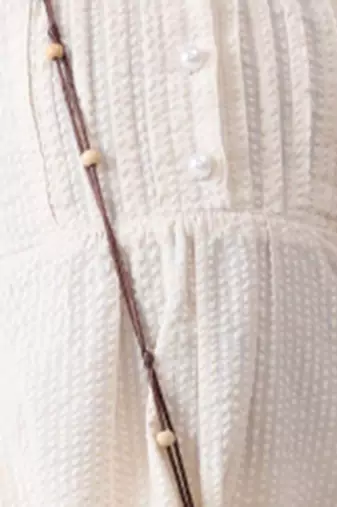 off-white seersucker cotton co-ord (set of 2)