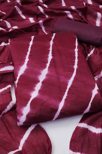 Women's magenta unstitched designer print gadwal cotton dress material (rnx587mgt)