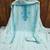 Women's sky blue unstitched heavy thread sequence embroider fancy borde embroidered dupatta dress material (rnx584sbl)