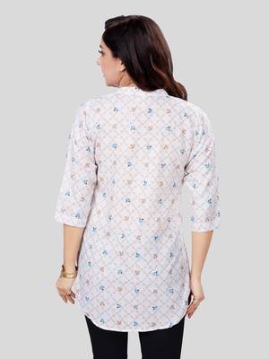  cotton blend printed short kurti 2